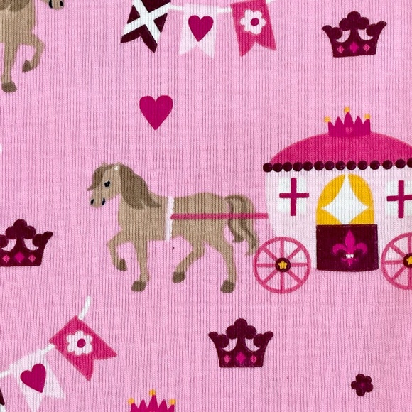 Gymboree Girls Pink Pajama Set Royal Castle Pattern NWT Size 12 - Picture 3 of 7